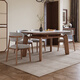 Clofu solid wood rock table dining table elephant legs square and radius dual-purpose dining table and chair combination 9906#1.35 meters one table and six chairs