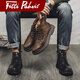 Fitti Pahris Light Luxury Martin Boots Herren High Top Herrenschuhe 2025 Sommer Neue Arbeitschuhe Herren Anti-riechende britische Stil echte Lederstiefel Herren Brown [Marke Martin Boots] 39