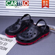卡帝乐鳄鱼（CARTELO）高档特大码洞洞鞋男夏季包头拖鞋休闲防滑加大号沙滩凉鞋潮流新品 9856蓝色 45