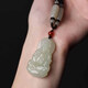 Qi Xiaomi Afghan Jade Guanyin Pendant Men's Necklace Women's Lucky Pendant Retro Long Couple Adjustable Sweatshirt Chain Guanyin Necklace Men's