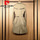 皮尔卡丹（pierre cardin）秋季新.品风衣女长款英伦精品气质卡其色百搭双排扣经典外套 卡其色纯100棉 2Xl建议130-140斤