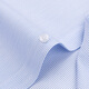 Shanshan (FIRS) [DP Free Bügeln] Kurzärärmelte Hemd Herren Pure Cotton Stripes Sommergeschäft Formale Kleidung Baumwollhellblaue Streifen 41