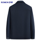 Romon 100% reine Baumwolljacke für Männer mittleren und jungen Menschen Frühlings- und Herbstmäntel für Workwear Casual Revers Daddy Anzug Herrenjacke Hemd