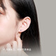 Mengjinyuan PT950 platinum earrings sparkling love car flower earrings, birthday gift for girlfriend, about 1.35g