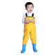 Children's play clothes, one-piece waders, kindergarten waterproof clothes, children's rain boots, men's and women's fishing rain pants, beach children-yellow overalls with pockets 24-shoe inner length 15cm