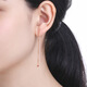 Saturday Fuhong 18K gold earrings for women, long color gold earrings, earrings birthday gift KI091457 pair