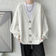 Pang Youmi 8xl-M Extra Sweater de cárdigan de gran tamaño para hombres Simple Knitting Chaqueta de punto para hombres suéter de punto informal