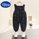 Disney Children's Winter Down Pants 2025 New Baby Style Down Overalls for Boys and Girls Winter Comfortable Warm Pants Black 90 cm