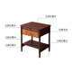 
Guangming Furniture Solid Wood Bedside Table Simple Medium-Aged North American Red Oak Bedside Table Retro Style Bedside Table 14101 Minimalist Black with Medium-Ancient Color-Bedside Table