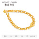 
HONEYGOLD Honey Gold Jewelry Gold Bracelet Foot Gold Ancient Handmade Gold Square Realm Large Hand Garment HGA1513 Working fee 675 yuan/piece 21.27g 19cm