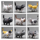 Zhenxi Kittten Desktop Ornamente für Mädchen Geburtstagsgeschenke für Freundinnen und Freundinnen auf ihren Schreibtischen süße Computertische 520 Kätzchen Ornamente [9 Pakete]