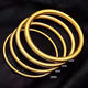 Gold-coated silver bracelet, ancient method, simulated gold bracelet, 999 solid bracelet, non-fading, solid gold ring jewelry, 4 mm - inner diameter 58 gold-coated silver, can be re-inspected by a gold store