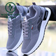 
Woodpecker men's shoes for summer breathable and odor-proof mesh shoes for men's casual sports running shoes soft sole non-slip wear-resistant work shoes for men A-881 gray 43 (standard size)