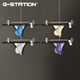G-STATION ultra-thin, silky and comfortable STC sexy men's thong, highly transparent, breathable, quick-drying, tight-fitting, small size, black M (Japanese size, small design)