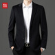 Hongdou Wool Suit High-end Casual Suit Men's 2025 New Autumn and Winter Suit Jacket Black M