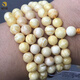 Fuwanzhe Natural Russian White Flower Beeswax Bracelet 108 Buddha Beads Tiger Skin Pattern Amber Bracelet Necklace White Wax Rosary Beads 8.5mm 108 beads Weight 42g