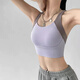 Langsha High-Intensity Sports Bra Women's Shockproof Running All-in-One Fitness Bra Anti-Sagging Beautiful Back Shaping Yoga Vest Purple L Recommendation 110-125Jin Jin equals 0.5kg