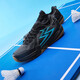 361 Men's and Women's Badminton Shoes Winning PRO Autumn and Winter New Breathable Anti-Slip Training and Competition Sports Shoes Obsidian Black/Living Aqua Blue 40