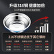 
Meichu (MAXCOOK) 316L stainless steel basin, thick round dish dish and deep soup bowl, household seasoning salad and noodles marinated meat basin, 24cm multi-purpose basin MCWA1656