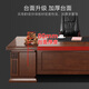 Lanran boss desk solid wood veneer desk president desk high-end paint executive desk 2000*1000mm including side cabinets