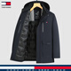 TOMMYBULL American TOMMY Tommy Thickened Men's Cotton Winter Jacket Casual Windproof Warm Cotton Jacket Winter Cotton Jacket Men's Navy 185/2XL (Recommended 150-175Jin Jin equals 0.5 kg)