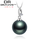 Fat Donglai quality Tahitian black pearl pendant mother-of-pearl necklace single clavicle necklace 8mm-9mm black