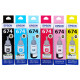 EPSON T674/673 Original Ink L850 L805 L801 L810 L1800 Tintenstrahldrucker 6 Farbkartusche Ink 674LC [Hellblau]