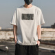 Leohan kurzärmeliges T-Shirt Herren Sommer Japaner INS Trendy Marke Rundes Hals halbärmelig reine Baumwolle loser Casual Top Coffee Color L (Empfohlen 130-150 Jin [Jin ist gleich 0,5 kg]))