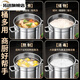 Tuojin Germany imported quality 316 round barrel stainless steel barrel with lid commercial soup barrel boiling water barrel brine barrel stew pot large capacity 316 extra thick diameter 30 height 30 rivets