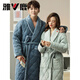 Yalujia Cotton Nightgown Women's Autumn and Winter Thickened and Velvet 2025 New Couple's Pajamas Winter Men's Coral Velvet Bathrobe 8921 Pink XL Three-Layer Long Warm
