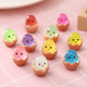 Cute broken-shell chick luminous small ornaments diy home ledger children's ornaments wholesale cartoon resin accessories luminous broken-shell chick mixed color (pack of 5)