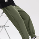 MINISO trousers men's winter velvet warm sports sweatpants heavy drape ribbed trousers gray green L