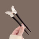 Su Shiliu ebony U-shaped butterfly shell hairpin ancient style hairpin simple modern wooden hairpin Hanfu daily new Chinese style hair accessories butterfly shell ebony U-shaped hairpin