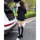GARNUO黑色小西装外套女短款2025春秋新款高级设计感小众小个子休闲西服 黑色【826两粒扣后开叉】 M 【101-110斤】