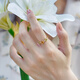 Tan Hai <Rape Flower> original design citrine ring silver gold-plated simple retro peridot open ring shipped within 48 hours one size fits all and the opening can be adjusted