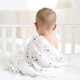 9i9 baby towel pure cotton summer thin anti-hop swaddle towel newborn gauze towel baby delivery room single hug quilt blue