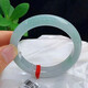 Jade Bracelet Myanmar Genuine Jade Jade Bracelet Ice Waxy Light Green Floating Flower Jade Bracelet Gao Bing Women's Gift Light Green 55mm Ring