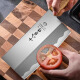 Eighteen-sized kitchen knife, knife, kitchen knife, household slice knife, chef cutter, kitchen special meat cutter, kitchen utensil 9756 Yellow sandalwood cutting knife, front and back cutter, special