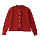 BUBBLE ORANGE mother-daughter parent-child clothing autumn and winter style New Year's style red knitted cardigan sweater jacket high-end dress top burgundy/single piece 100 baby girl size 100 (recommended weight 30Jin Jin is equal to about 0.5 kg)