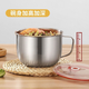 Thickened stainless steel lunch box with lid, large instant noodle cup with lid, household noodle cup, instant noodle bowl, canteen rice bowl, 1.8L instant noodle bowl