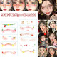 Jingji Christmas Makeup Face Sticker Tattoo Santa Claus Face Sticker Holiday Party Atmosphere Blush Makeup COS Party Sticker Christmas Sticker 11 Non-duplicate