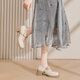 Daphne Français Mary Jane Chaussures pour femmes 2024 Température légère chaussures simples chaussures de soirée talons épais talons hauts abricot couleur 38