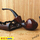 Pipe Mekeje Pipe de bois massif fait à la main Pipe de grain de cerveau de broyeur à la main Pipe de filtre rétro Vintage Pipe de tabac pour hommes Pipe d'embouchure 654 Pipe de tabac sculpté