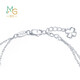 Chow Sang Sang Pt950 platinum four-leaf clover platinum platinum bracelet women's gold bracelet 54284B pricing 19 cm