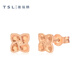 Xie Ruilin (TSL) Windmill Flower Fashion Series 18K Gold Earrings Flower Shape Rose Gold Earrings Women's Earrings BF350 Pair