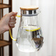 Su's ceramic high borosilicate glass large capacity cold water kettle, juice kettle, tea kettle, cold water cup, glass cup, diamond kettle, one pot, four cups