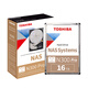 TOSHIBA 16TB NAS network storage mechanical hard drive private cloud home file storage 7200 rpm 512MB SATA interface N300 PRO series (HDWG51G)