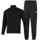 Adidas Men's Sports Cost Fitness Fitness Casual and Fashay Open-Basted Stand-Up Collar veste veste pantalon en tricot lâche H46101 + GK9226 / Black Trois bandes sur le côté de la veste L