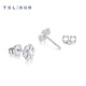 Xie Ruilin (TSL) platinum earrings snowflake simple Pt platinum earrings women's earrings BF444 pair (about 1.2g)