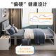 Baiyuda folding bed household double bed simple lunch break rental house adult wooden bed bedroom spliced single bed iron bed 1.2 meters gray bed frame + gray bed surface + brown pad